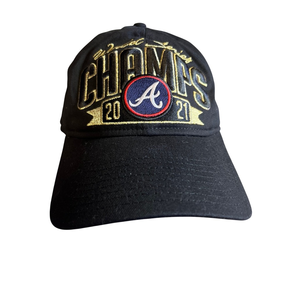 Atlanta Braves 2021 World Series Champions Hat MLB Black Adjustable New Era